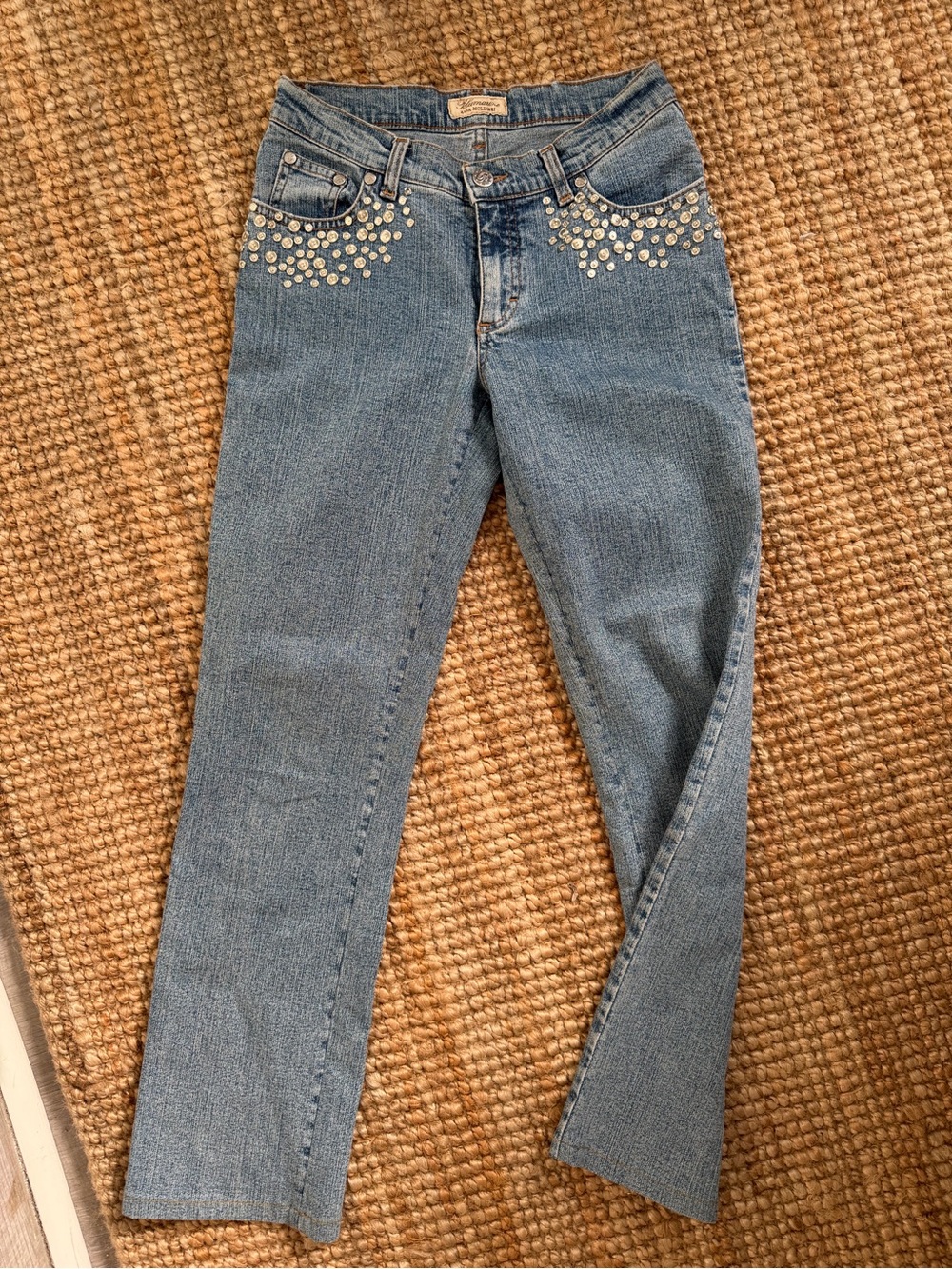 Blumarine Anna Molinari jeans with button embellishment